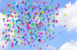 This picture is a multicolored balloons. This picture showing bright lively. photo