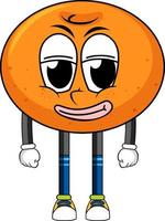 Orange with arms and legs vector