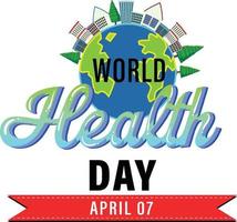 World health day logo design vector