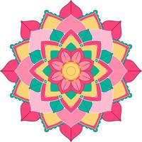 Vintage mandala with thin lines vector