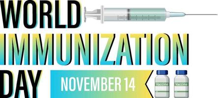 World immunization day banner design vector