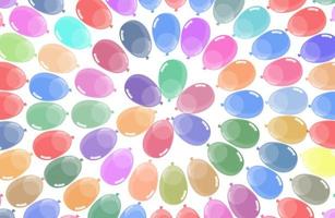 globos multicolores aislados en un fondo blanco. foto