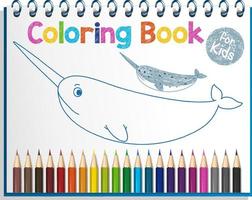 hoja de trabajo de libro para colorear para niños vector