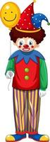 Colourful clown cartoon character vector