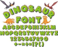 Font design for english alphabets and numbers vector