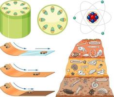 Set of equipment needed for science experiment vector