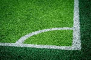 artificial turf of Soccer football field photo