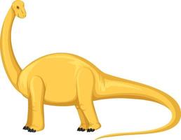 un dinosaurio brontosaurio sobre fondo blanco vector