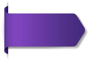 diseño de banner violeta sobre fondo blanco vector