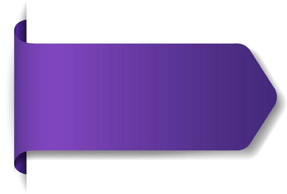 Violet banner design on white background