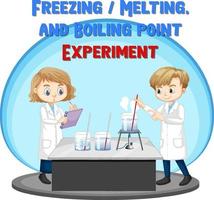 Freezing melting and boiling point experiment vector