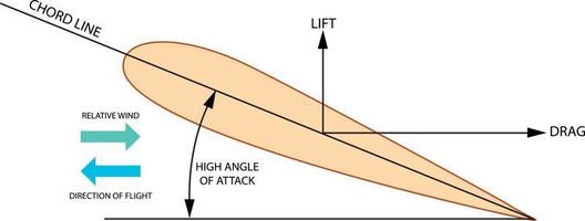 elevación de un avión vector