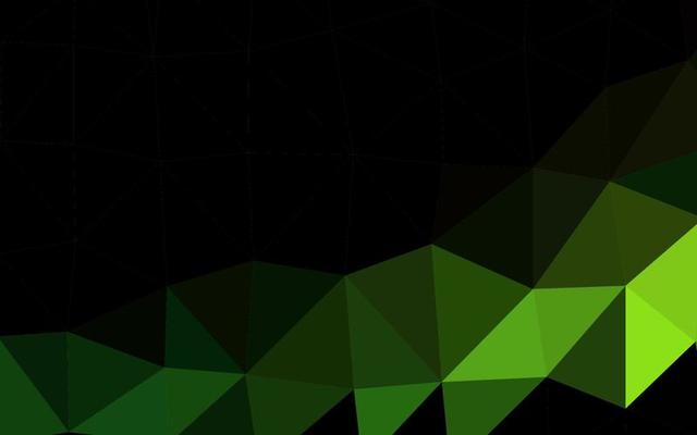 Light Green vector shining triangular template.