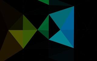 Dark Multicolor, Rainbow vector polygon abstract layout.