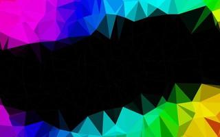 Dark Multicolor, Rainbow vector triangle mosaic texture.