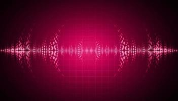 Sound waves oscillating dark light vector