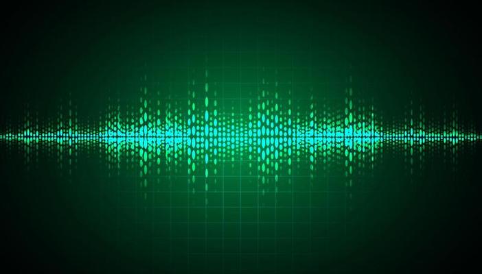 Sound waves oscillating dark light
