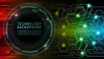 Fondo de concepto de tecnología futura de circuito cibernético vector