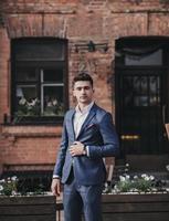 Portrait of fashion handsome young man photo