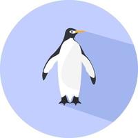 Big penguin, illustration, vector on a white background.