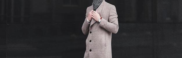 elegant man in coat photo