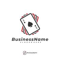 Poker card logo vector template, Creative Gambling logo design concept