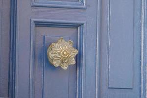 Blue Door with a Golden Knob photo