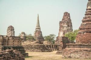 THAILAND Ruins and Antiques at the Ayutthaya Historical Park Tourists from around the world Buddha decay photo