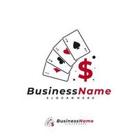 Poker Money logo vector template, Creative Money logo design concepts