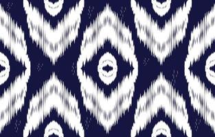 classic blue and white ikat seamless pattern Geometric ethnic oriental  traditional embroidery style.Design for background,carpet,mat,wallpaper,clothing,wrapping,Batik,fabric,Vector illustration. vector