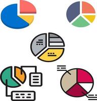 Chart pie vector set