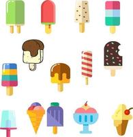 Ice cream cool vector various model set