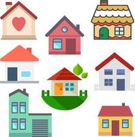 conjunto de iconos de vector de casa casa