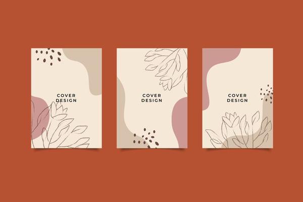 abstract minimalist hand drawn cover collection