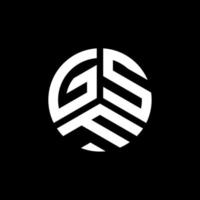 diseño de logotipo de letra gsf sobre fondo blanco. concepto de logotipo de letra de iniciales creativas gsf. diseño de carta gsf. vector