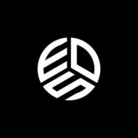 EOS letter logo design on white background. EOS creative initials letter logo concept. EOS letter design. vector
