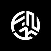FNK letter logo design on white background. FNK creative initials letter logo concept. FNK letter design. vector