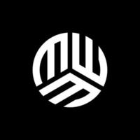 MWM letter logo design on black background. MWM creative initials letter logo concept. MWM letter design. vector