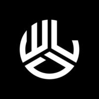 WLD letter logo design on black background. WLD creative initials letter logo concept. WLD letter design. vector