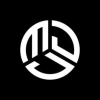MJJ letter logo design on black background. MJJ creative initials letter logo concept. MJJ letter design. vector