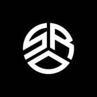 SRO letter logo design on black background. SRO creative initials letter logo concept. SRO letter design. vector