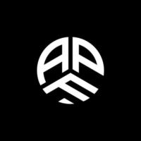 APF letter logo design on white background. APF creative initials letter logo concept. APF letter design. vector
