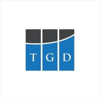 diseño de logotipo de letra tgd sobre fondo blanco. concepto de logotipo de letra de iniciales creativas tgd. diseño de letras tgd. vector
