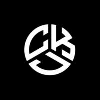 diseño del logotipo de la letra ckj sobre fondo blanco. concepto de logotipo de letra de iniciales creativas ckj. diseño de letras ckj. vector