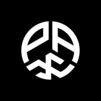 PAX letter logo design on black background. PAX creative initials letter logo concept. PAX letter design. vector