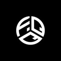 FQQ letter logo design on white background. FQQ creative initials letter logo concept. FQQ letter design. vector