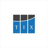 diseño de logotipo de letra tix sobre fondo blanco. concepto de logotipo de letra de iniciales creativas tix. diseño de carta tix. vector