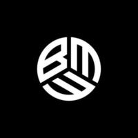 diseño de logotipo de letra bmw sobre fondo blanco. concepto de logotipo de letra de iniciales creativas bmw. diseño de letras bmw. vector