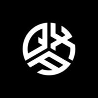 QXA letter logo design on black background. QXA creative initials letter logo concept. QXA letter design. vector