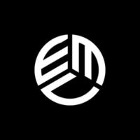 diseño de logotipo de letra emu sobre fondo blanco. concepto de logotipo de letra de iniciales creativas de emu. diseño de letras de emú. vector